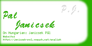 pal janicsek business card
