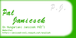 pal janicsek business card